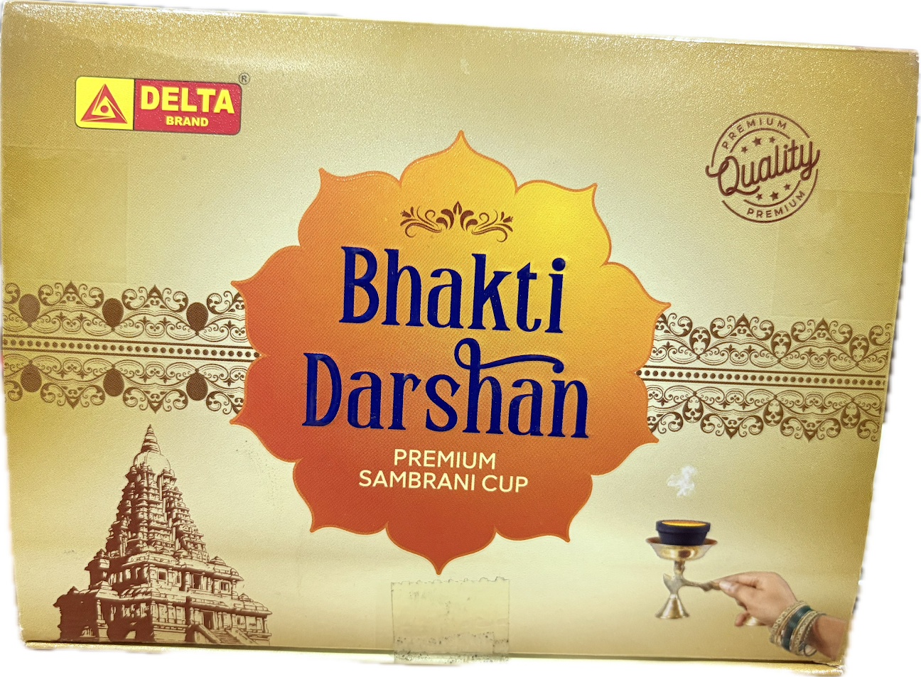 Delta Brand Bhakti Darshan Premium Sambrani Cups (12 cups)